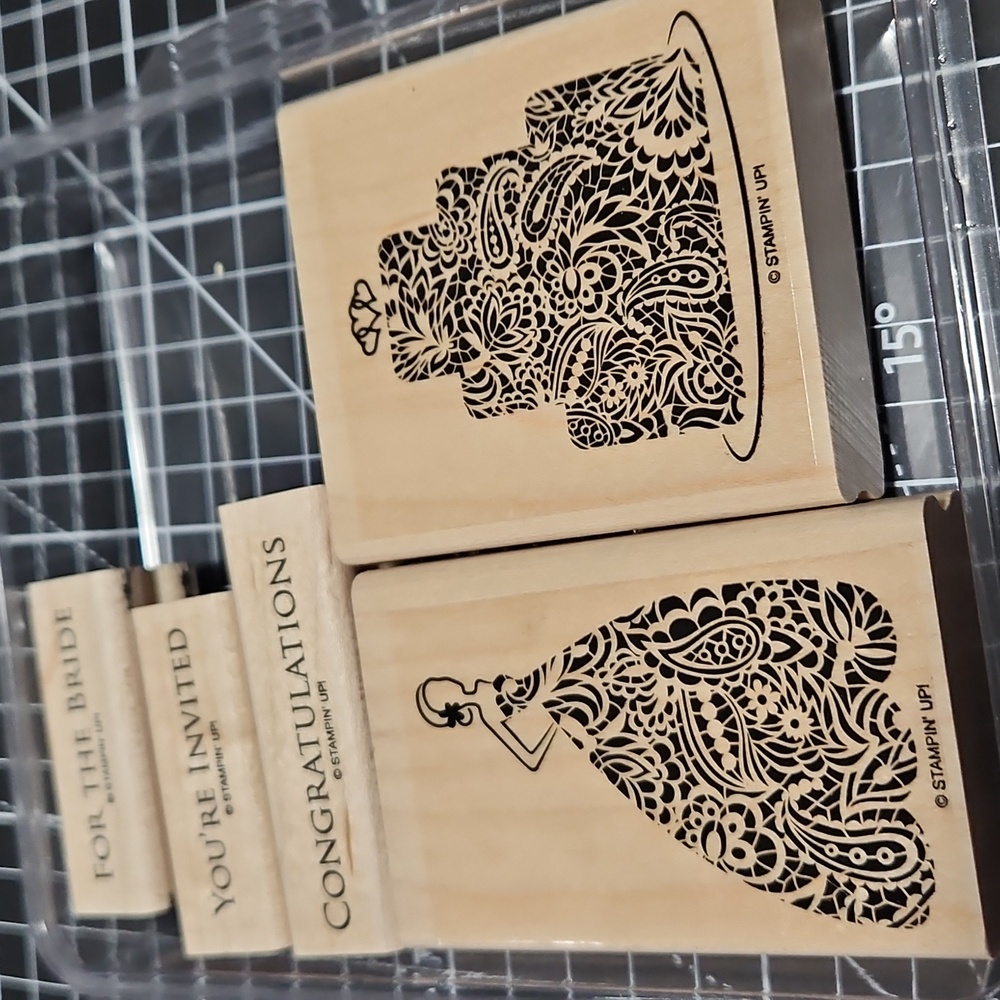 For the Bride rubber stamp set